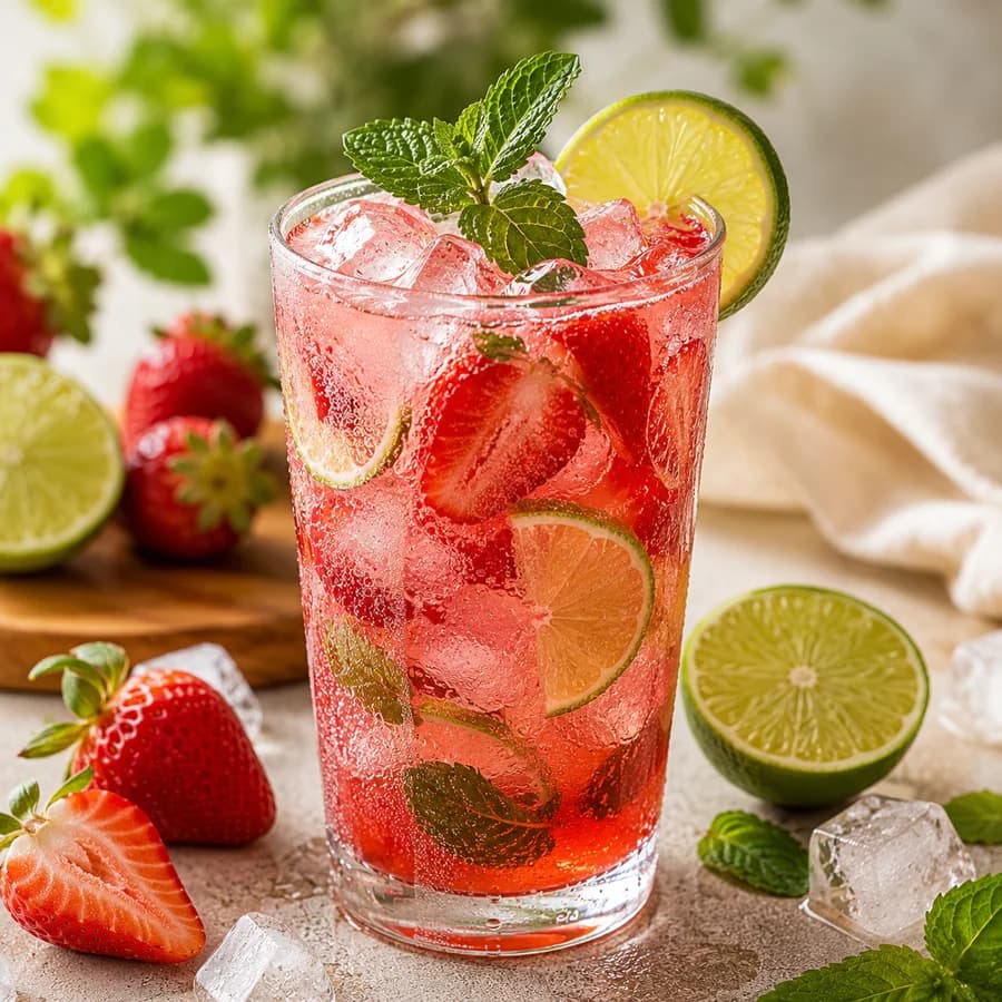 Bebida de fresa